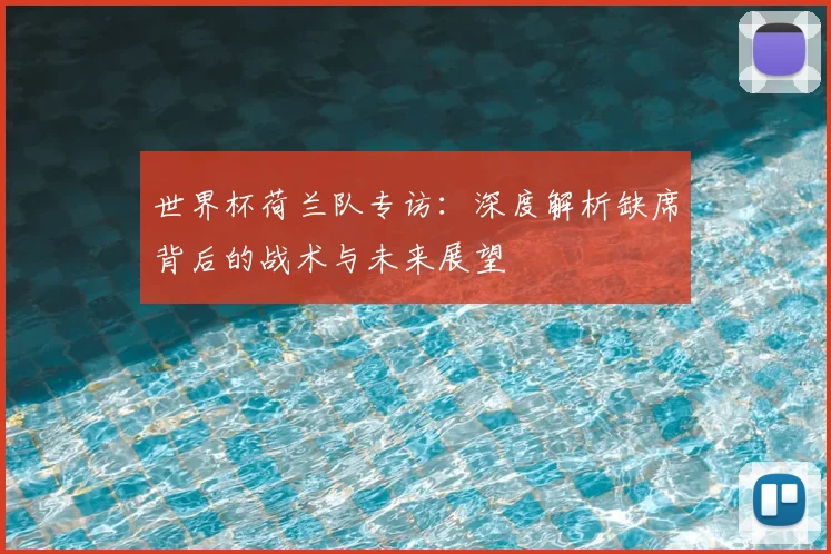 世界杯荷兰队专访:深度解析缺席背后的战术与未来展望